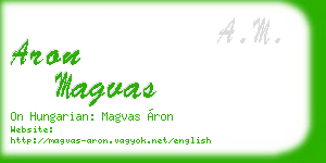 aron magvas business card